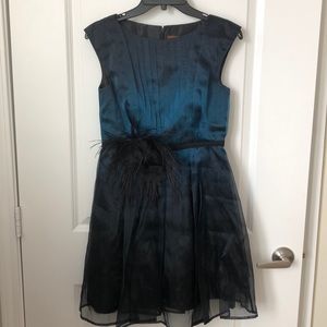 black and blue ombre dress